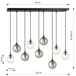Emibig Pendellampa Cosmo Stål Svart | Passande för 9x E14 - Max 10W