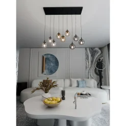 Emibig Pendellampa Cosmo Stål Svart | Passande för 9x E14 - Max 10W