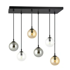 Emibig Pendellampa Cosmo Stål Svart | Passande för 6x E14 - Max 10W