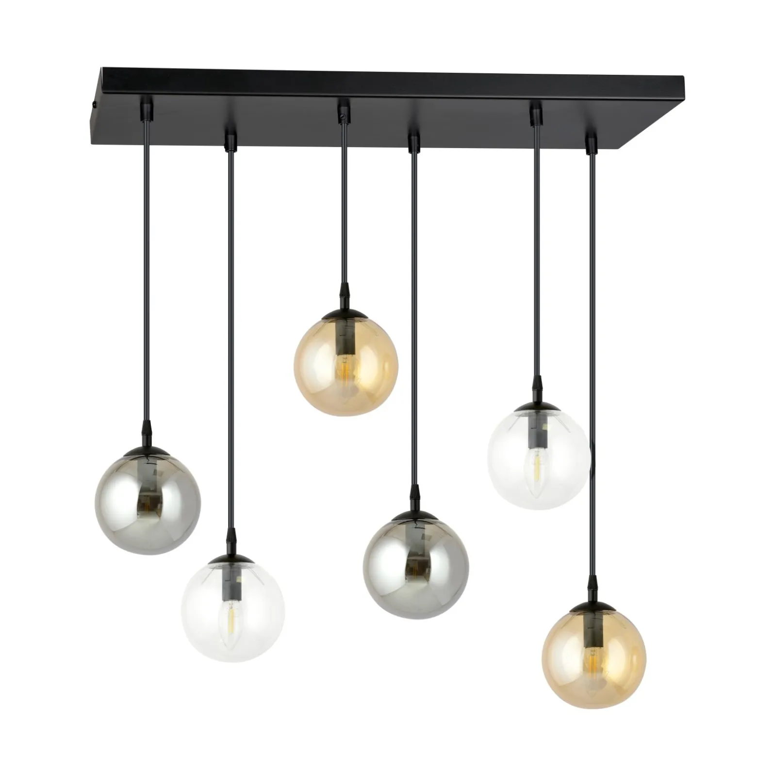 Emibig Pendellampa Cosmo Stål Svart | Passande för 6x E14 - Max 10W