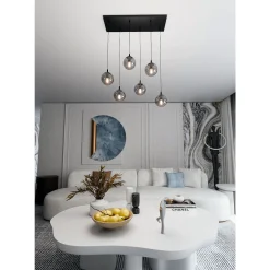 Emibig Pendellampa Cosmo Stål Svart | Passande för 6x E14 - Max 10W