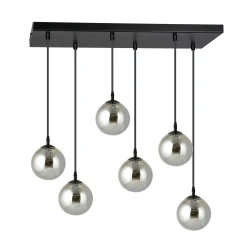 Emibig Pendellampa Cosmo Stål Svart | Passande för 6x E14 - Max 10W
