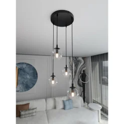 Emibig Pendellampa Cosmo Stål Svart | Passande för 4x E14 - Max 10W