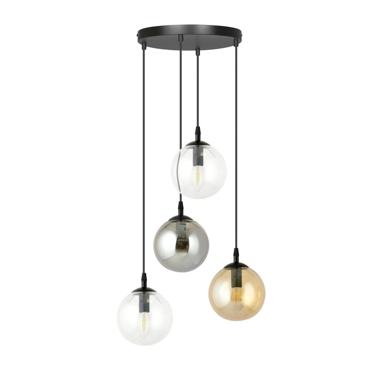 Emibig Pendellampa Cosmo Stål Svart | Passande för 4x E14 - Max 10W
