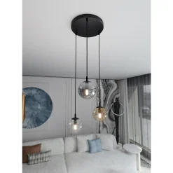 Emibig Pendellampa Cosmo Stål Svart | Passande för 3x E14 - Max 10W