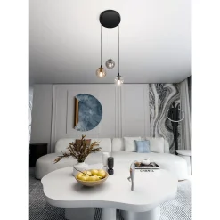 Emibig Pendellampa Cosmo Stål Svart | Passande för 3x E14 - Max 10W