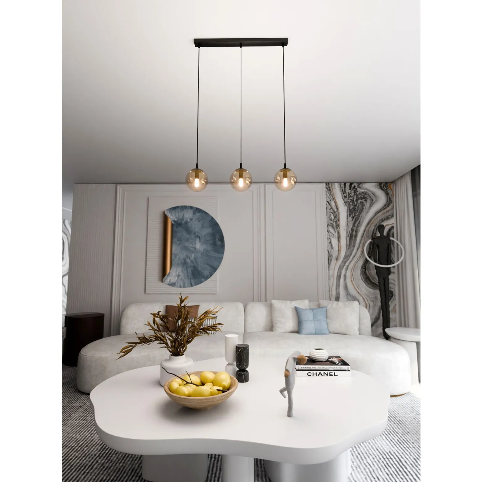 Emibig Pendellampa Cosmo Stål Svart | Passande för 3x E14 - Max 10W