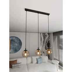 Emibig Pendellampa Cosmo Stål Svart | Passande för 3x E14 - Max 10W