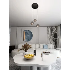 Emibig Pendellampa Cosmo Stål Svart | Passande för 3x E14 - Max 10W