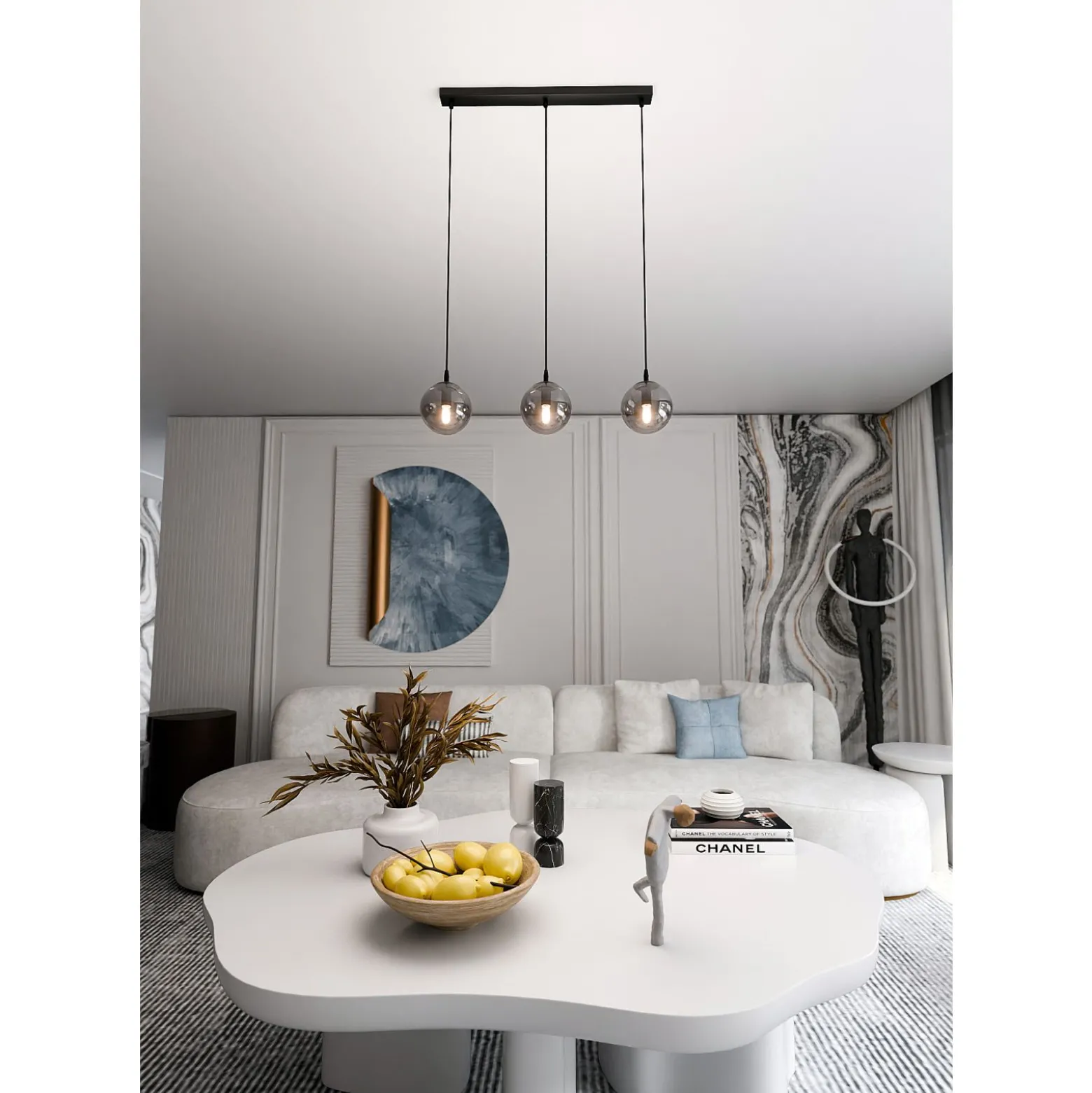 Emibig Pendellampa Cosmo Stål Svart | Passande för 3x E14 - Max 10W