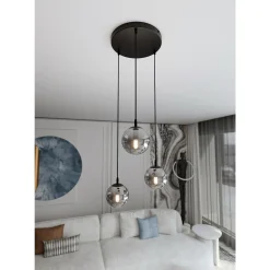 Emibig Pendellampa Cosmo Stål Svart | Passande för 3x E14 - Max 10W