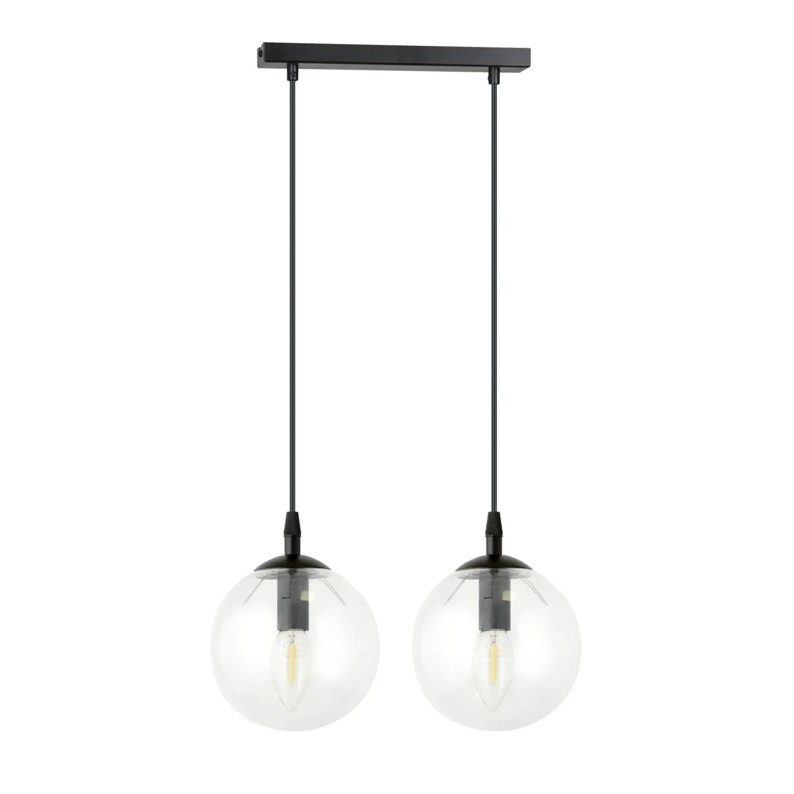 Emibig Pendellampa Cosmo Stål Svart | Passande för 2x E14 - Max 10W