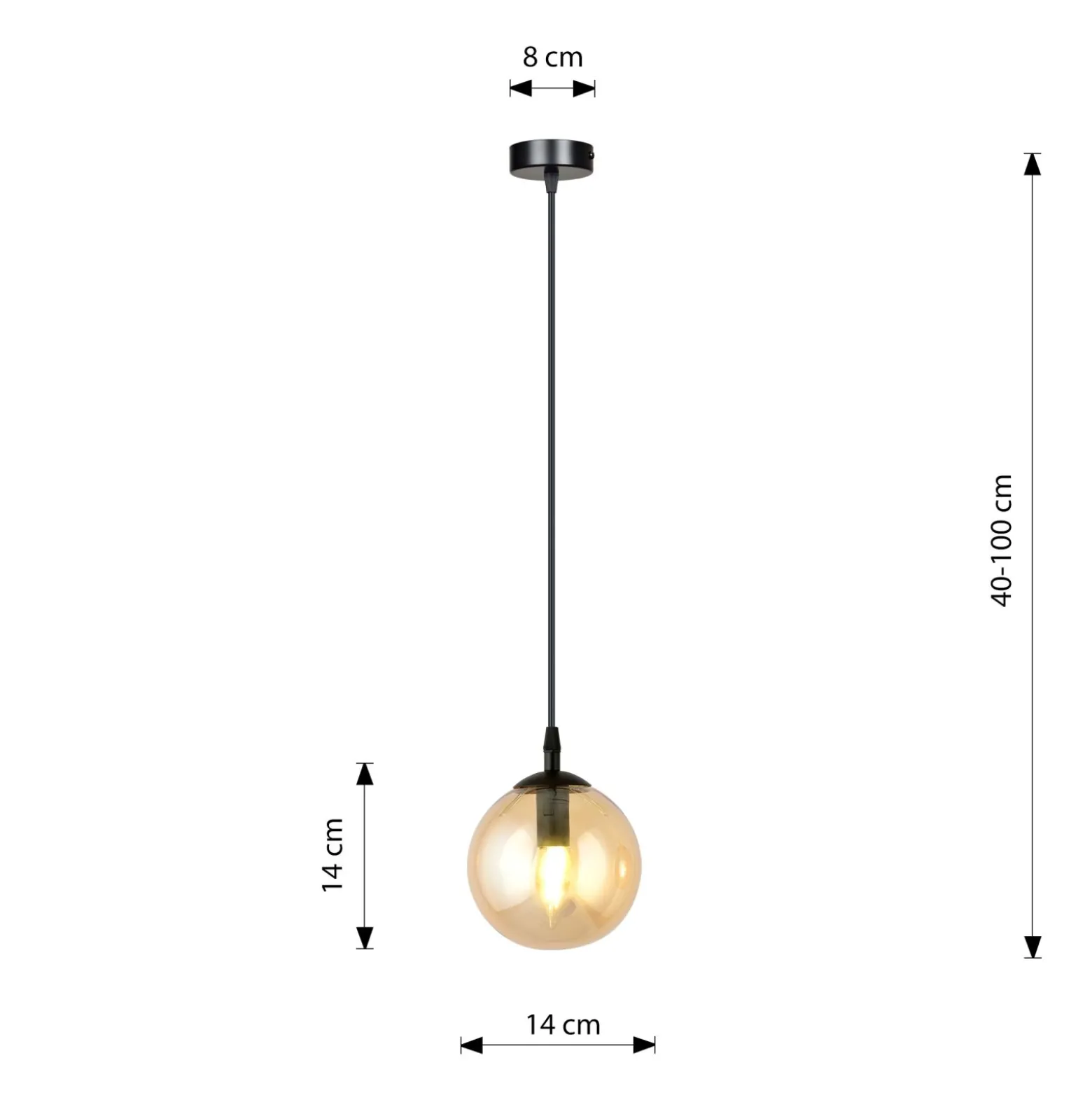 Emibig Pendellampa Cosmo Stål Svart | Passande för 1x E14 - Max 10W