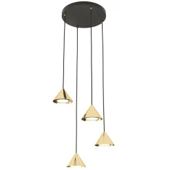 Emibig Pendellampa Elit Stål Guld | Passande för 4x GX53 - Max 10W