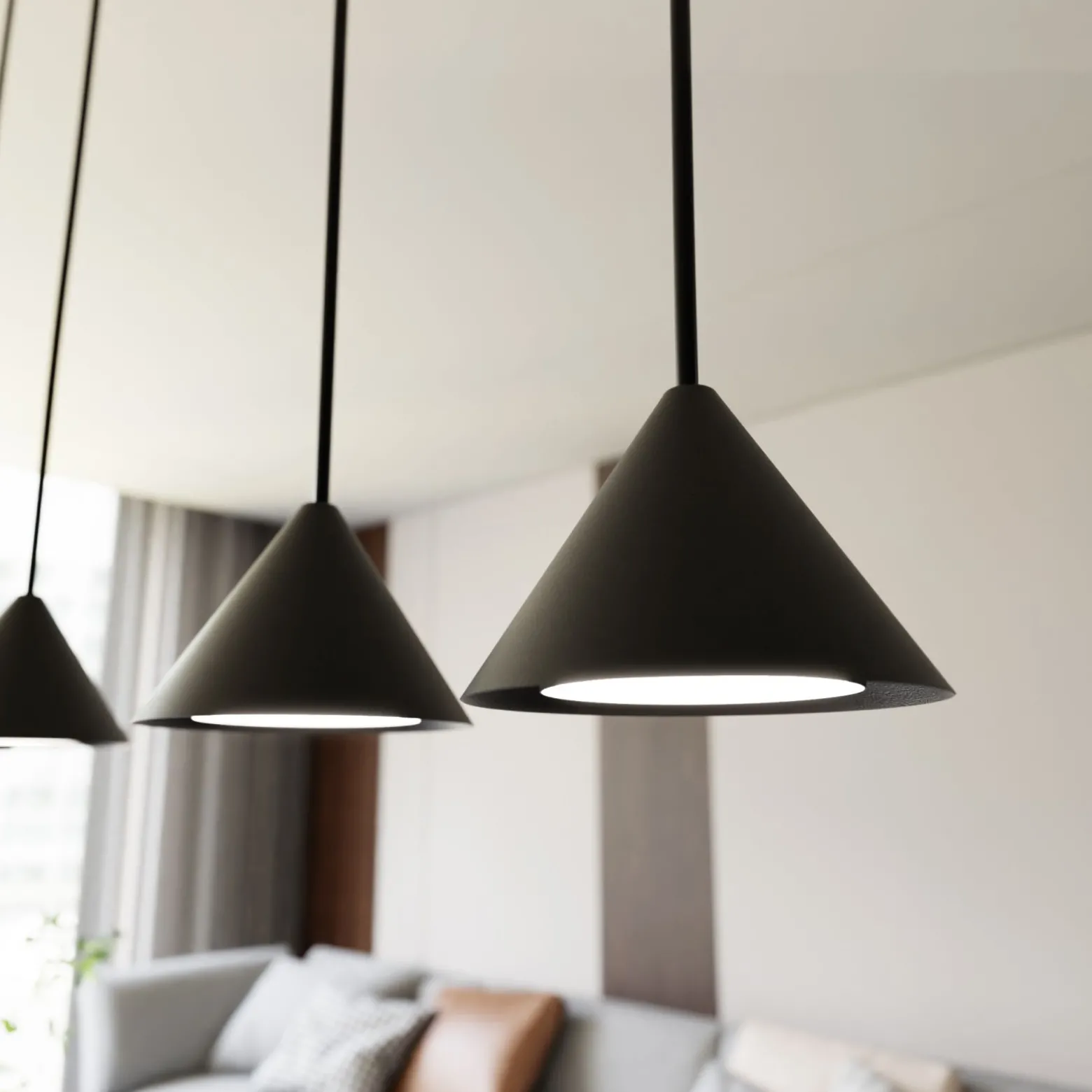 Emibig Pendellampa Elit Stål Svart | Passande för 4x GX53 - Max 12W