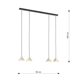 Emibig Pendellampa Elit Stål Svart | Passande för 4x GX53 - Max 12W