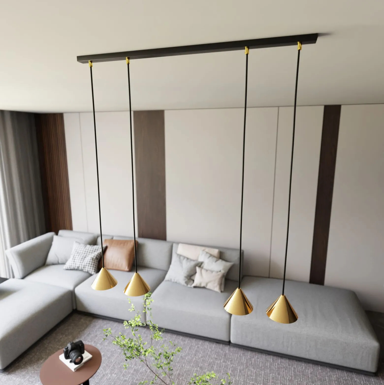 Emibig Pendellampa Elit Stål Svart | Passande för 4x GX53 - Max 12W