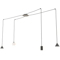Emibig Pendellampa Fuji Stål Svart | Passande för 1x E14 - Max 10W, 1x GU10 - Max 10W, 2x GX53 - Max 10W