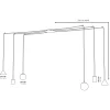 Emibig Pendellampa Fuji Stål Svart | Passande för 2x E14 - Max 10W, 2x GU10 - Max 10W, 2x GX53 - Max 10W