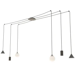 Emibig Pendellampa Fuji Stål Svart | Passande för 2x E14 - Max 10W, 2x GU10 - Max 10W, 2x GX53 - Max 10W