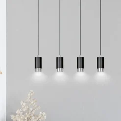 Emibig Pendellampa Fumiko Stål Svart | Passande för 4x GU10 - Max 10W