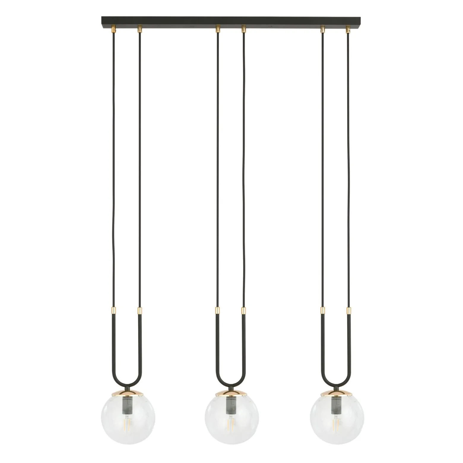 Emibig Pendellampa Glam Stål Svart | Passande för 3x E14 - Max 10W