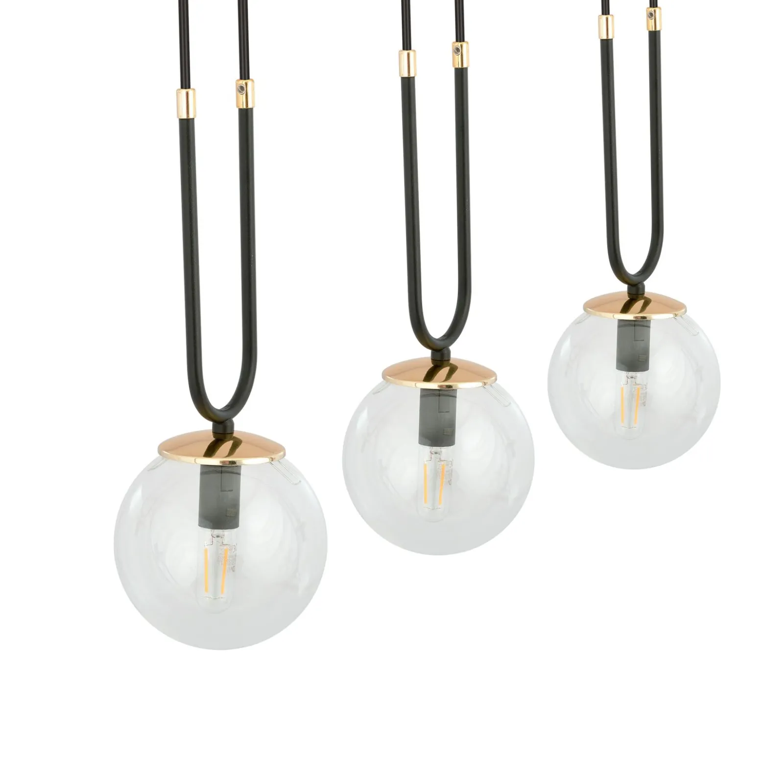 Emibig Pendellampa Glam Stål Svart | Passande för 3x E14 - Max 10W