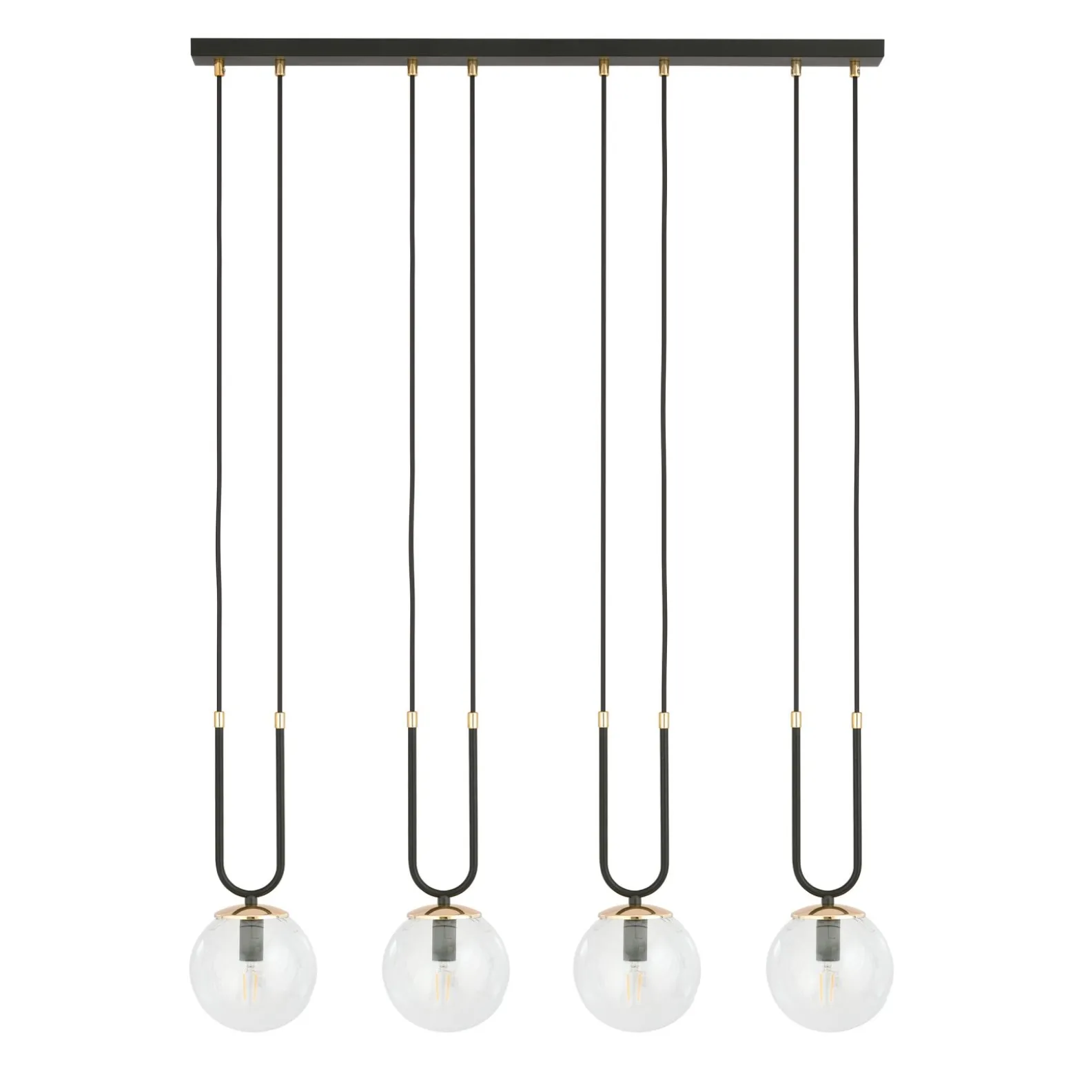Emibig Pendellampa Glam Stål Svart | Passande för 4x E14 - Max 10W