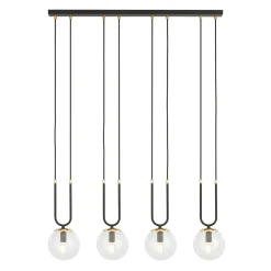 Emibig Pendellampa Glam Stål Svart | Passande för 4x E14 - Max 10W