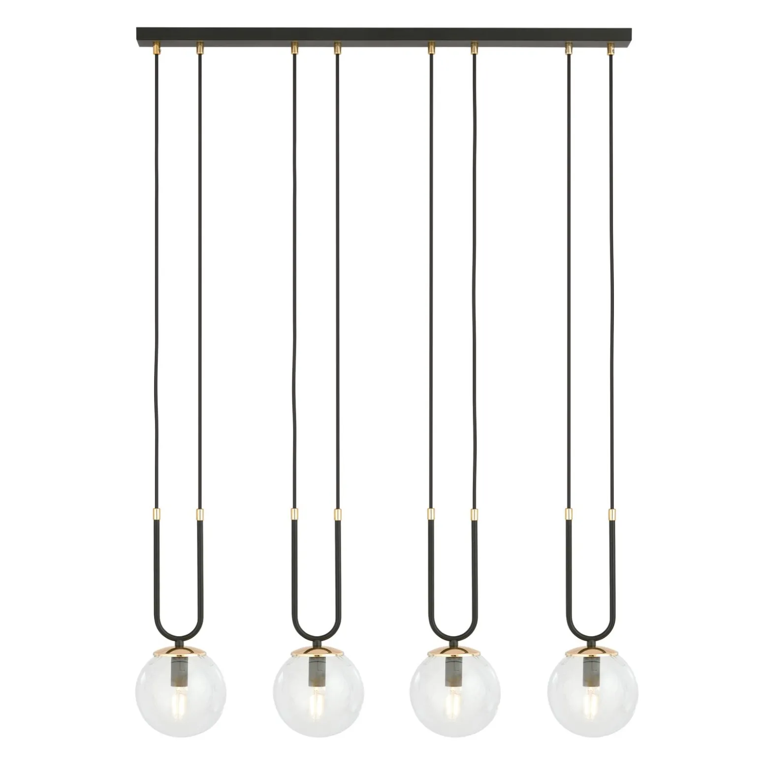 Emibig Pendellampa Glam Stål Svart | Passande för 4x E14 - Max 10W