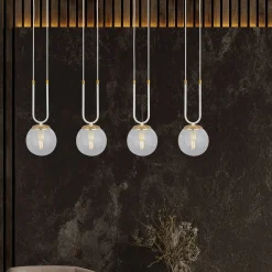 Emibig Pendellampa Glam Stål Vit | Passande för 4x E14 - Max 10W