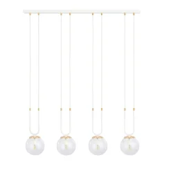 Emibig Pendellampa Glam Stål Vit | Passande för 4x E14 - Max 10W