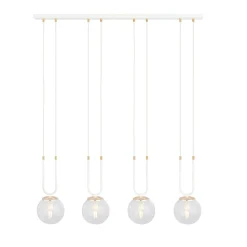 Emibig Pendellampa Glam Stål Vit | Passande för 4x E14 - Max 10W