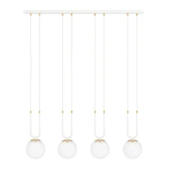 Emibig Pendellampa Glam Stål Vit | Passande för 4x E14 - Max 10W