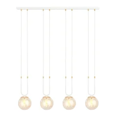 Emibig Pendellampa Glam Stål Vit | Passande för 4x E14 - Max 10W