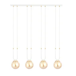 Emibig Pendellampa Glam Stål Vit | Passande för 4x E14 - Max 10W