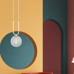 Emibig Pendellampa Glam Stål Vit | Passande för 1x E14 - Max 10W