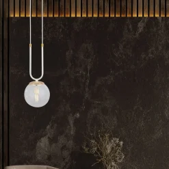 Emibig Pendellampa Glam Stål Vit | Passande för 1x E14 - Max 10W