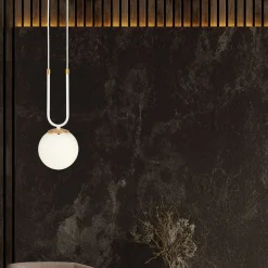 Emibig Pendellampa Glam Stål Vit | Passande för 1x E14 - Max 10W