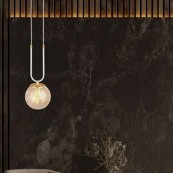 Emibig Pendellampa Glam Stål Vit | Passande för 1x E14 - Max 10W