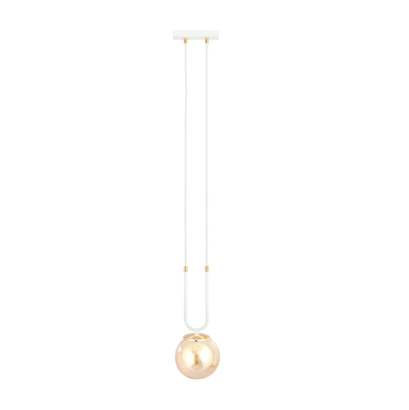 Emibig Pendellampa Glam Stål Vit | Passande för 1x E14 - Max 10W