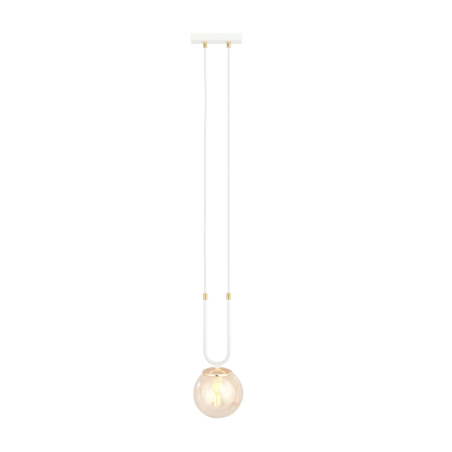 Emibig Pendellampa Glam Stål Vit | Passande för 1x E14 - Max 10W