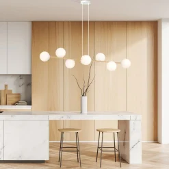 Emibig Pendellampa Gravity Stål Vit | Passande för 8x E14 - Max 10W