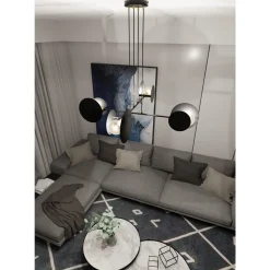 Emibig Pendellampa Idea Stål Svart | Passande för 4x E27 - Max 10W