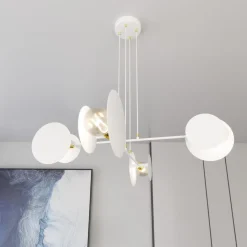 Emibig Pendellampa Idea Stål Vit | Passande för 4x E27 - Max 10W