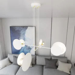 Emibig Pendellampa Idea Stål Vit | Passande för 4x E27 - Max 10W