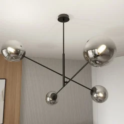 Emibig Pendellampa Linjär Stål Svart | Passande för 4x E14 - Max 10W
