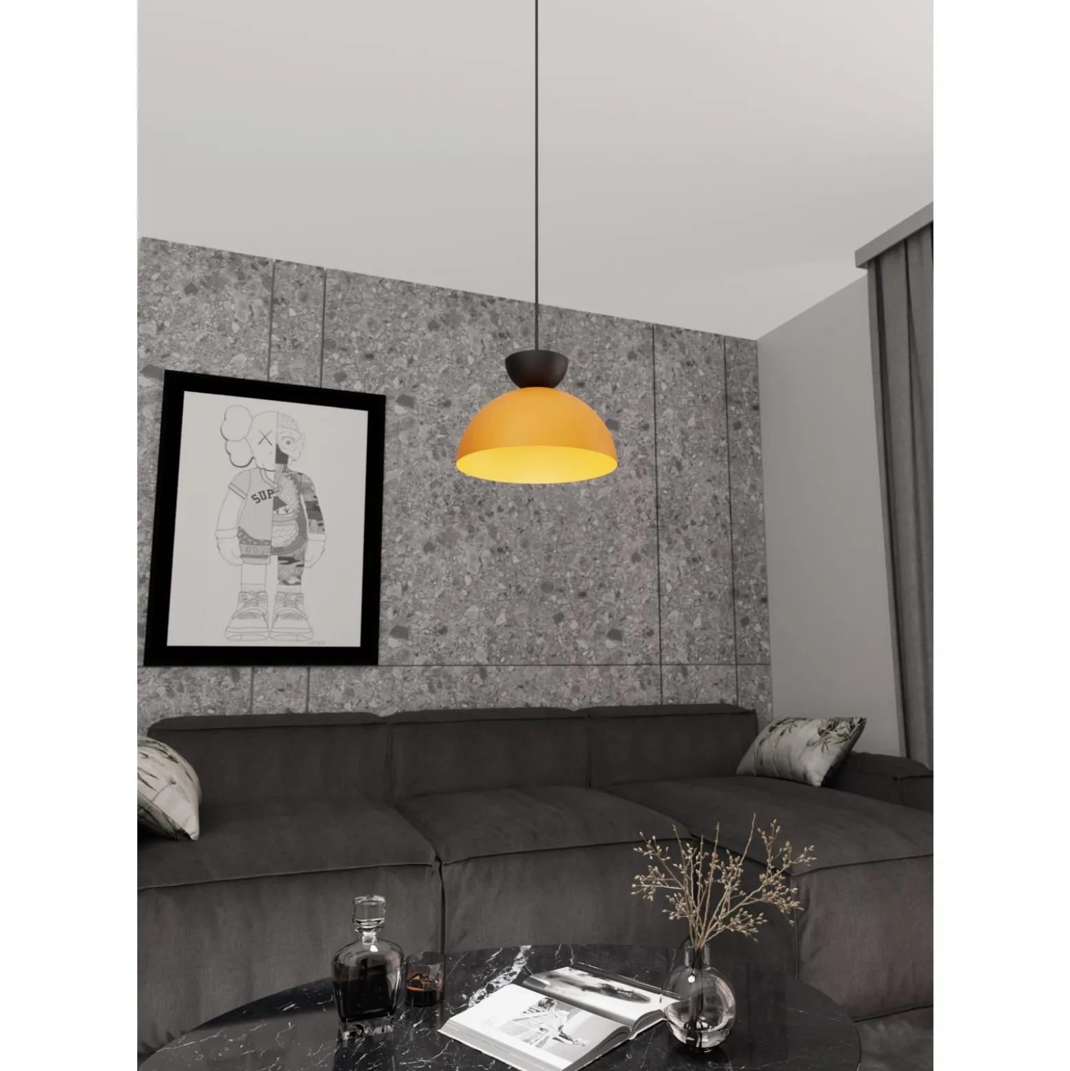 Emibig Pendellampa Lunaro Stål Svart | Passande för 1x GX53 - Max 12W