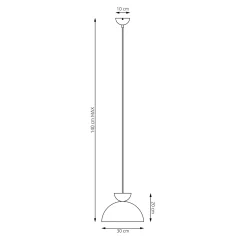 Emibig Pendellampa Lunaro Stål Vit | Passande för 1x GX53 - Max 12W