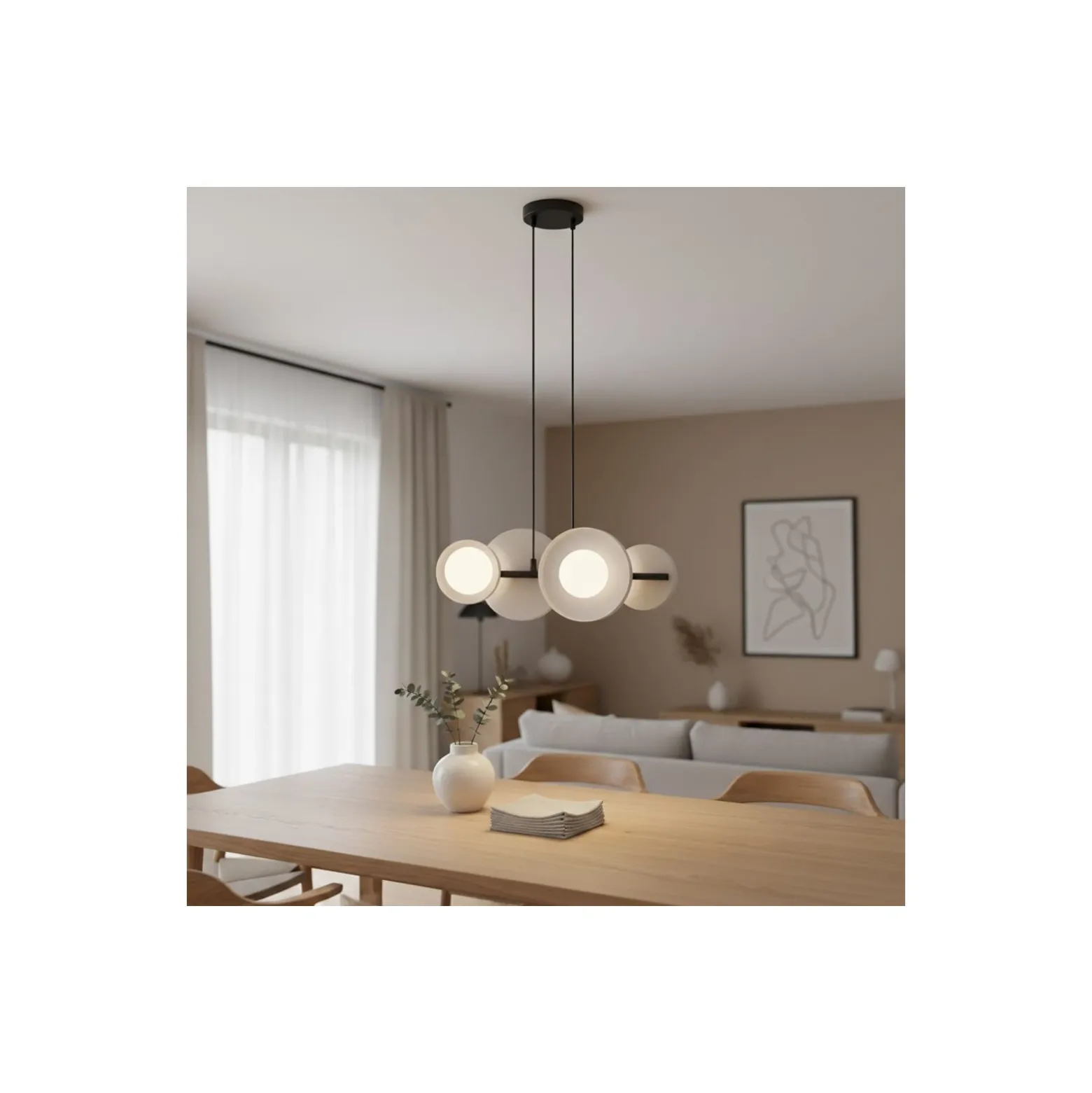 Emibig Pendellampa Model Stål Vit | Passande för 4x G9 - Max 8W